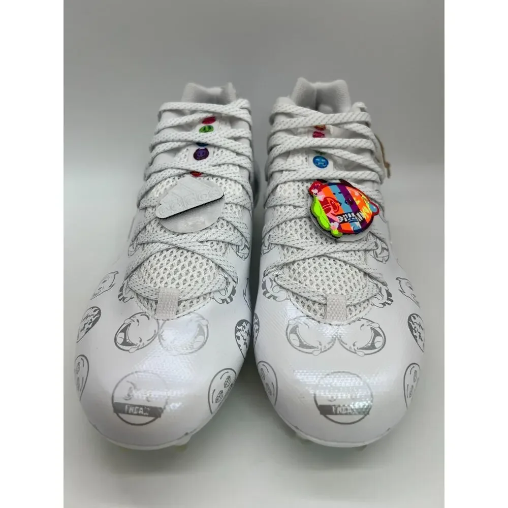 Adidas Freak 22 Big Mood Football Cleats White Silver Emoji GX7983 Size 9.5 New